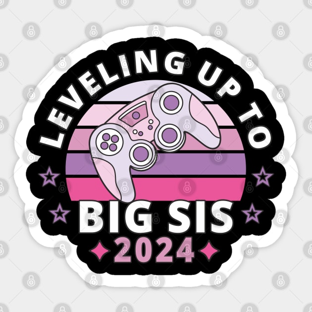 Big Sister Leveling Up To Big Sister 2024 Girls Sticker by FloraLi